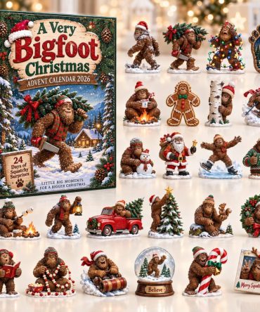 Limited Edition Snow Globe Bigfoot Advent Calendar 2026 - 24-Day Holiday Countdown With Acrylic Charms, Collectible Gift