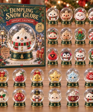 Snow Globe Dumpling 2026 Advent Calendar — 24-Day Cute Countdown With 24 Acrylic Mini Snow Globe & Dumpling-Themed Charms, Charming Gift