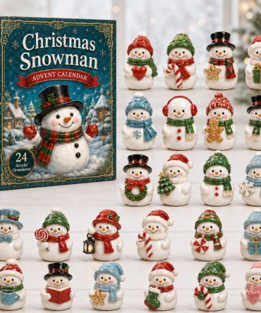 2026 Cheerful Snowman Christmas Advent Calendar - 24-Day Countdown With Acrylic Holiday Charms, Cheerful Family Gift