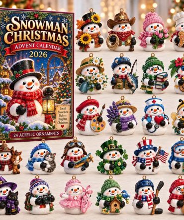 Snowman Winter 24-Day Holiday Countdown — Acrylic Snowman Charms, Cozy Christmas Calendar & Family Gift For 2026