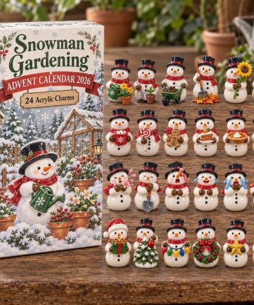Garden Snowman Holiday Countdown 2026 — 24-Day Christmas Advent With Acrylic Charms, Green-Thumb Gift For Families