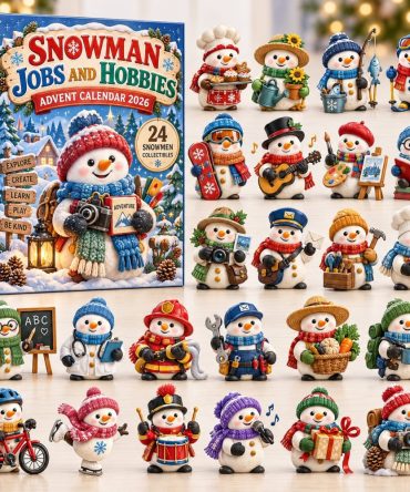 Snowman Hobby 2026 Craft Advent Calendar — 24-Day Countdown With Acrylic Charms, Diy Winter Craft Gift Set