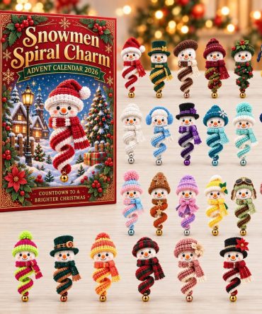 Spiral Snowman Charm 24-Day Countdown Calendar 2026 – Acrylic Snowmen Ornaments, Spiral Display Advent For Charming Winter Decor