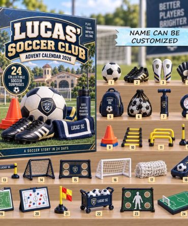 2026 Soccer Fan 24-Day Advent Countdown — Acrylic Charm Set For Players, Coaches & Kids, Holiday Collectible
