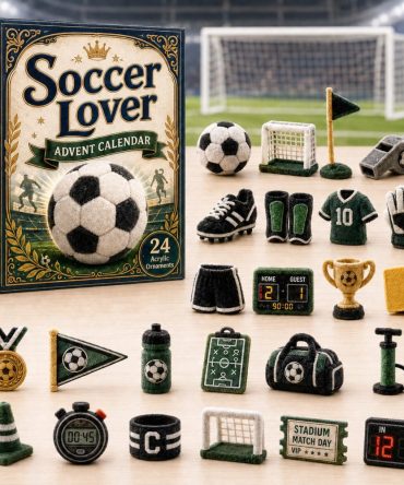 2026 Ultimate Soccer Lover Advent Calendar - 24-Day Countdown With Collectible Acrylic Soccer Charms, Gift For Fans & Kids