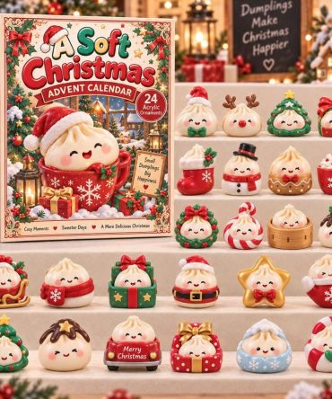 2026 Cozy Christmas Acrylic Charm Countdown - 24 Festive Holiday Charms, Collectible Seasonal Advent Gift Set