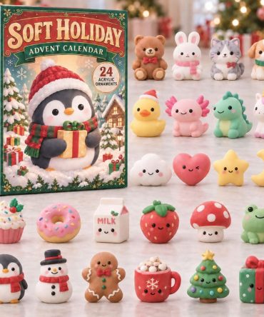 Plush Penguin Holiday Advent Calendar — 24 Soft Penguin Surprises With Acrylic Charms For Winter Warmth & Family Fun