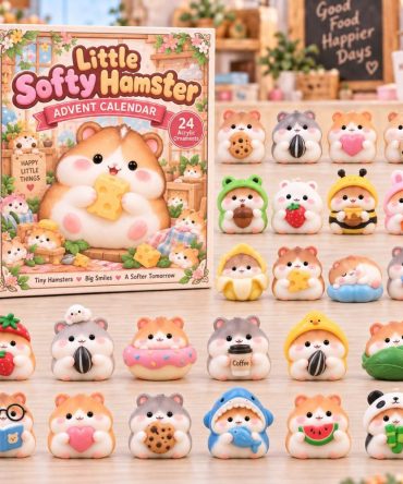 2026 Cute Hamster Acrylic Charm Advent Countdown - 24 Surprise Mini Charms For Holiday Joy, Collectible Gift & Stocking Stuffer