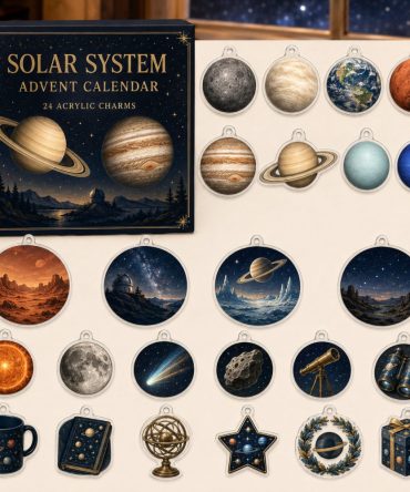 Solar System Explorer Countdown — 24 Acrylic Space & Planet Charms, Educational Astronomy Advent Gift For Kids & Teens