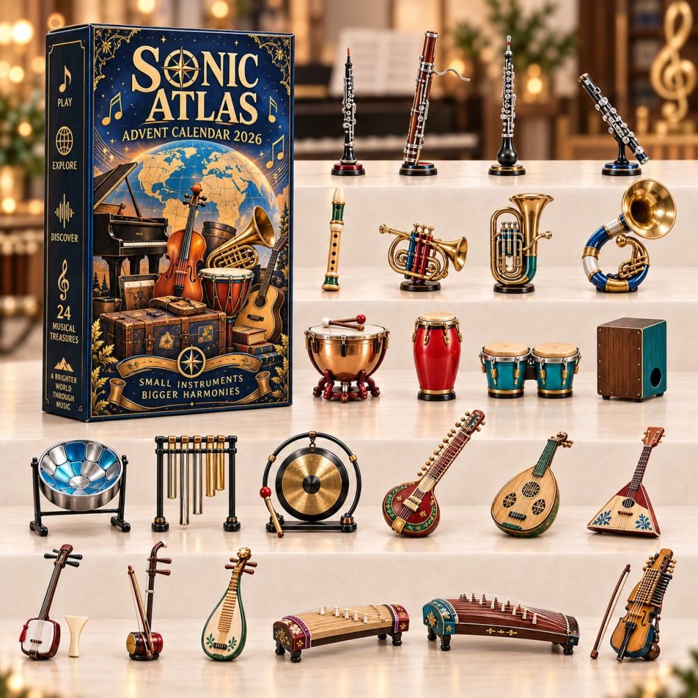 Sonic Atlas 2026 Audio-Themed Countdown Calendar — 24 Acrylic Charms, Music Map Collectibles & Gifts For Audiophiles