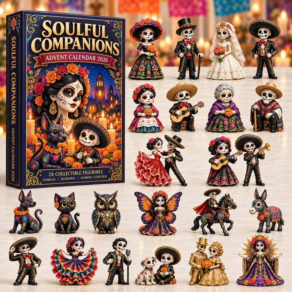 Soulful Companions Día De Muertos Calendar 2026 — 24-Day Collectible Countdown With Acrylic Charms For Altar & Gift Giving