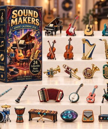 Musical Sound Makers Advent Calendar 2026 — 24-Day Acrylic Charm Countdown, Holiday Music Gifts & Decor