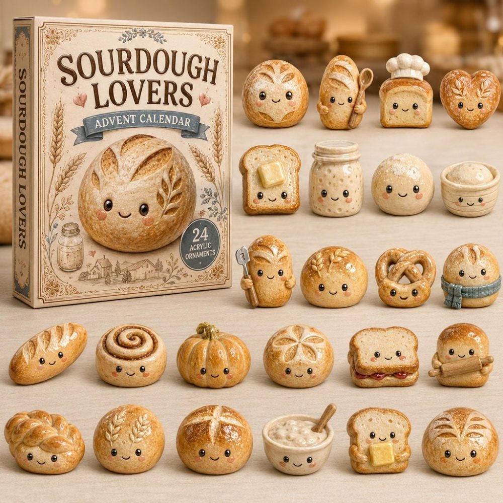 Sourdough Lovers 2026 Advent Calendar — 24-Day Acrylic Charm Countdown, Baker-Themed Mini Collectibles & Gifts