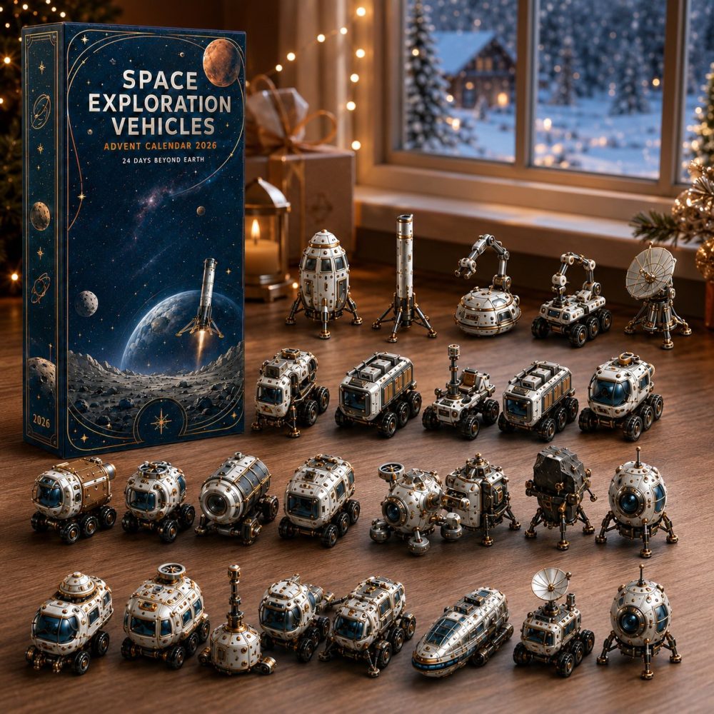 Planetary Rovers & Explorers Advent Calendar 2026 — 24-Day Rover-Themed Acrylic Charm Countdown For Space Enthusiasts & Kids