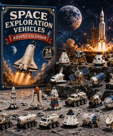Space Launch Missions Advent Calendar 2026 — 24-Day Countdown With Rocket Launch Acrylic Charms For Space Fans & Stem Learning
