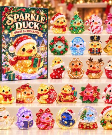 2026 Sparkle Duck Advent Calendar - 24-Day Acrylic Charm Countdown, Glitter Duck Collectibles Holiday Gift For Kids