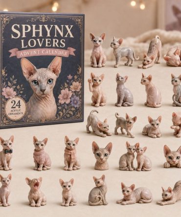 2026 Sphynx Cat Countdown Calendar — 24-Day Acrylic Charm Collection For Sphynx Lovers, Cat Mom Gifts & Décor