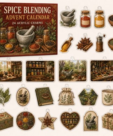 24-Day Spice Blend Charm Countdown: Aromatic Acrylic Charms Celebrating Global Spices — Giftable Kitchen Collectibles For Home Chefs