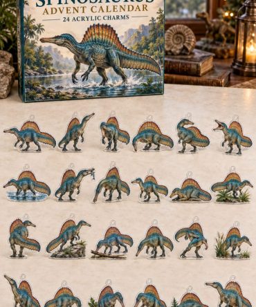 24-Day Acrylic Charm Advent Calendar — Spinosaurus Dinosaur Collection , Exciting Holiday Countdown For Dino Fans