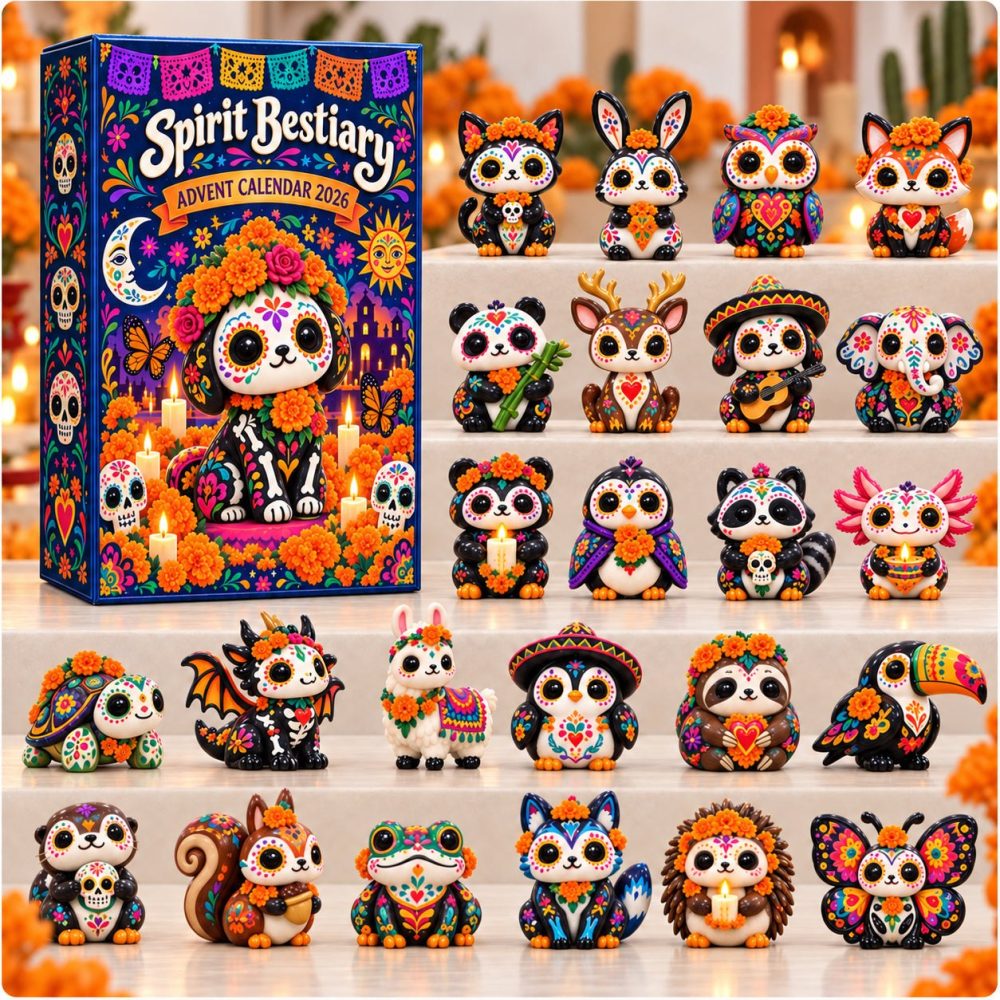Spirit Bestiary 2026 24-Day Advent Calendar — Mythical Creature Acrylic Charms, Fantasy Collectible Countdown & Gift