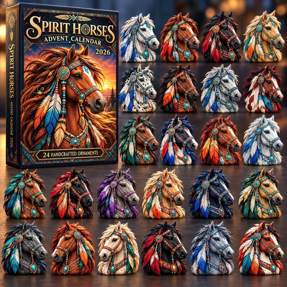 Spirit Horses 2026 Equestrian Countdown — 24 Horse-Themed Acrylic Charms & Inspirational Collectibles, Gift For Riders & Fans