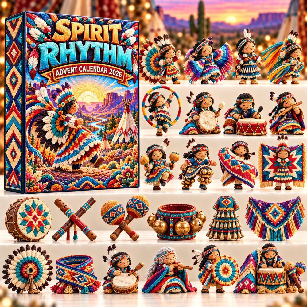 2026 Spirit Rhythm Advent Calendar — 24 Acrylic Charms, Musical & Cultural Countdown, Inspirational Holiday Keepsake Gift