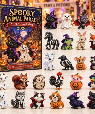 2026 Spooky Animal Parade Countdown — 24 Playful Acrylic Creature Charms For Halloween Countdown, Kids' Decor & Party Favor Gift Set