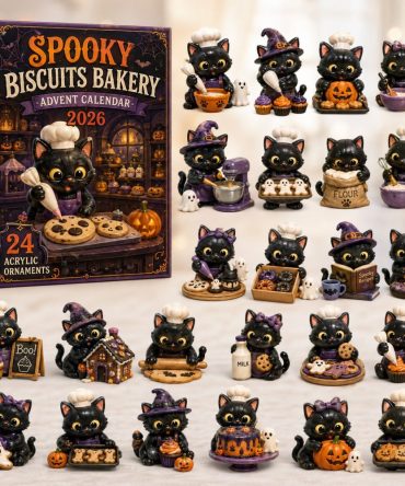 2026 Spooky Biscuits Bakery Advent Calendar — 24-Day Halloween Countdown With Acrylic Pastry Charms, Fun Gift For Sweet Tooth Collectors