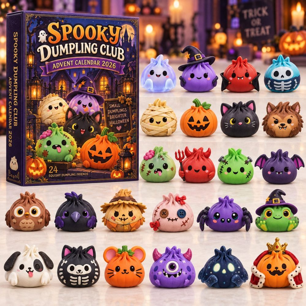 Spooky Dumpling Club Haunted Advent 2026 — 24 Ghoulish Acrylic Charms, Creepy-Cute Countdown Calendar For Halloween Fans