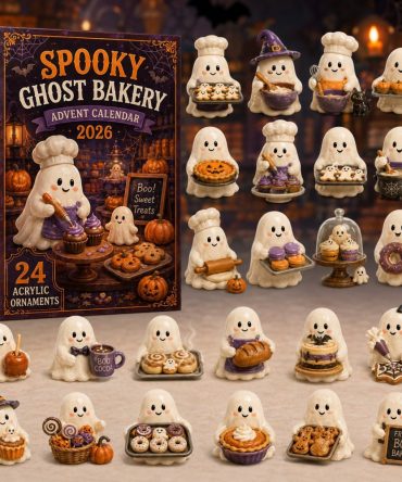 2026 Spooky Ghost Bakery Advent Calendar — 24-Day Halloween Countdown With Cute Acrylic Bakery Charms, Gift For Treat & Charm Lovers