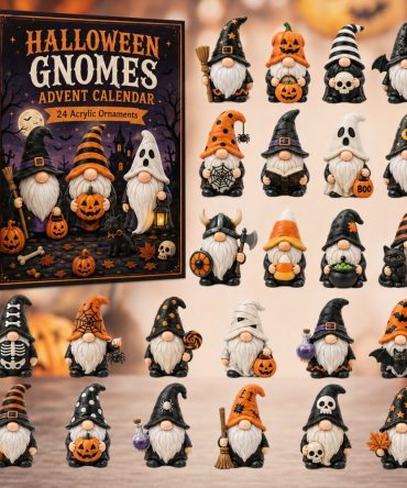 Spooky Gnome Squad 24-Day Seasonal Countdown With 24 Acrylic Charms — 2026 Limited Halloween-To-Holiday Collectible Gift For Families