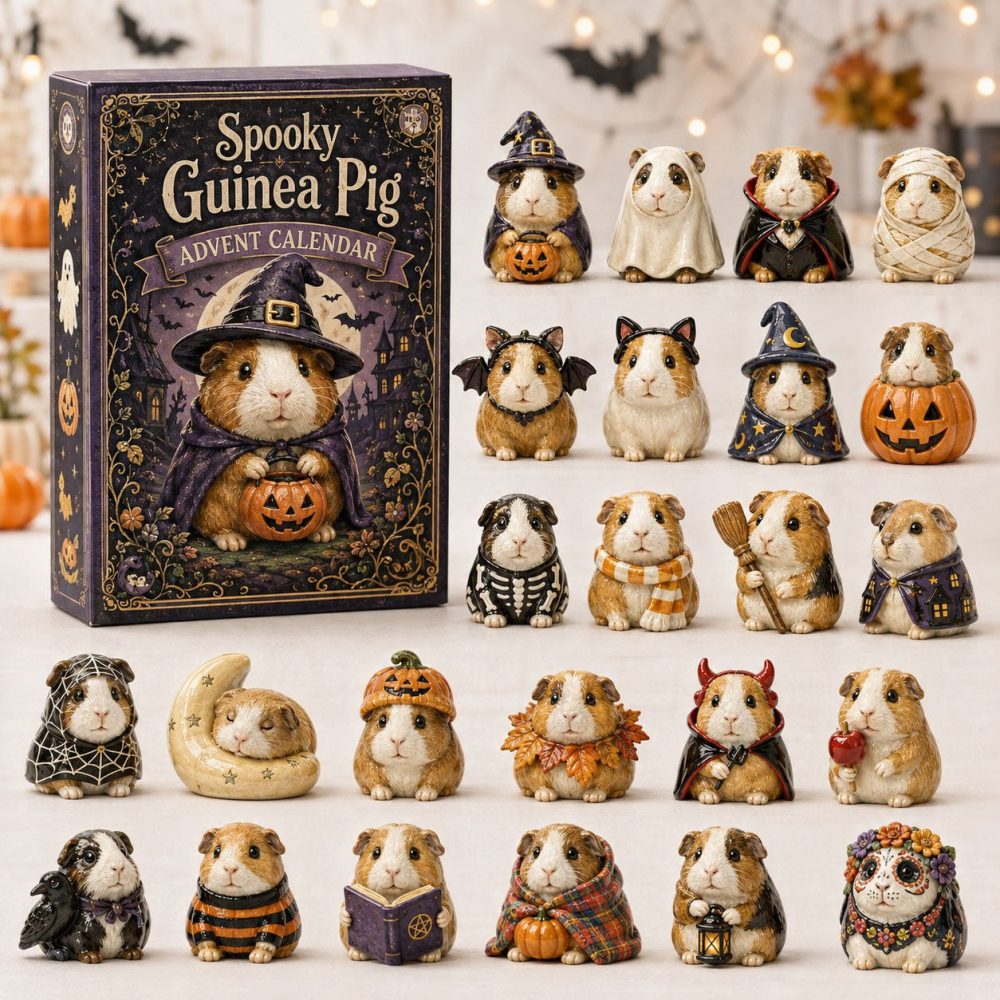 Spooky Guinea Pig Advent Calendar 2026 - 24-Day Halloween Countdown With Cute Acrylic Charms For Pet Lovers