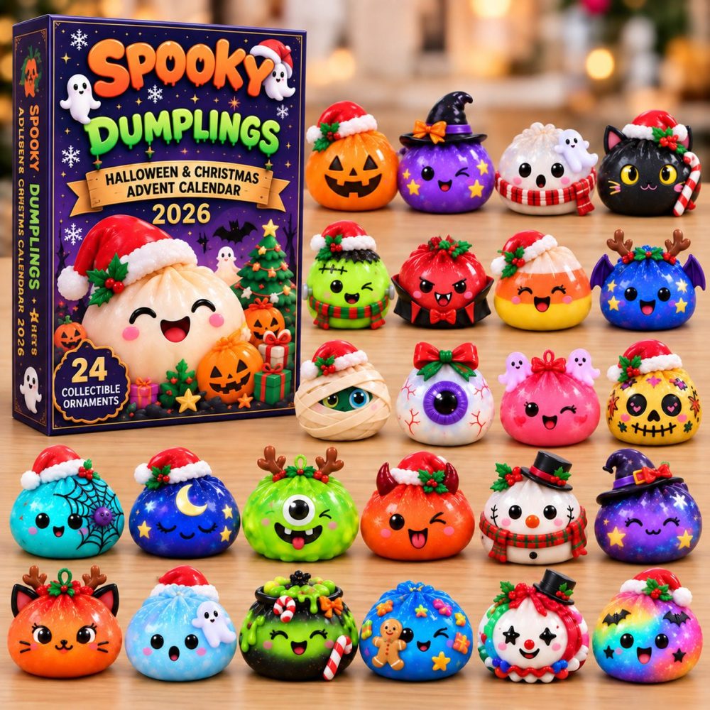 2026 Spooky Dumplings Countdown: 24-Day Acrylic Charm Advent Calendar - Halloween-Inspired Holiday Collectible Set