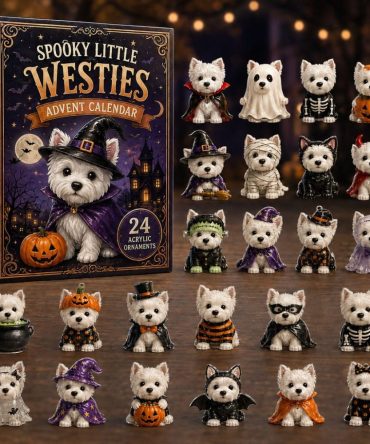 2026 Halloween Westie Advent Calendar — 24-Day Spooky West Highland Terrier Acrylic Charms, Gift For Dog Lovers & Collectors