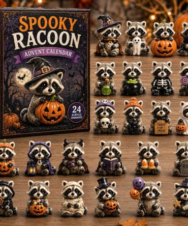 Spooky Raccoon Halloween Countdown 2026 — 24-Day Spooky Advent Calendar With Acrylic Charms, Trick-Or-Treat Family Fun