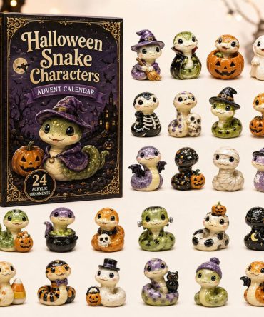 2026 Spooky Snake Countdown Calendar — 24-Day Halloween Acrylic Charm Set For Horror Fans & Gothic Decor