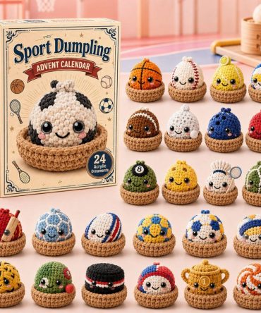 2026 Sport Dumpling Crochet Advent Set — 24 Days Of Cute Acrylic Charms, Handcrafted Toy Countdown Gift For Kids & Kawaii Fans