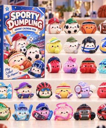 Sporty Dumpling Advent Calendar, 24 Sports-Themed Acrylic Charms, Active Kawaii Countdown With Mini Athlete Charms, Fun Gift For Kids 2026