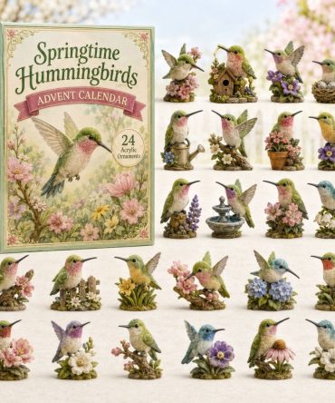 2026 Hummingbird Spring Countdown Calendar — 24-Day Acrylic Charm Gift Set For Bird Lovers, Decorative Keepsake
