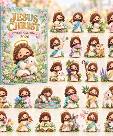 Springtime Jesus Christ 2026 Advent Calendar — 24-Day Acrylic Charms Countdown, Pastel Nativity Keepsakes & Faith Gift