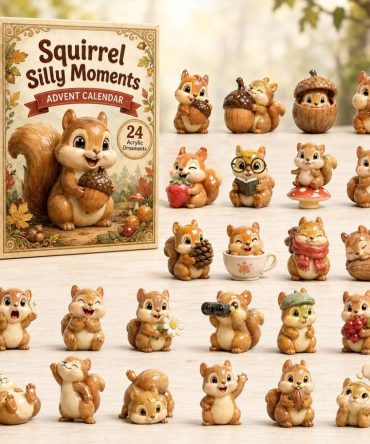 2026 Silly Squirrel Moments Countdown — 24 Whimsical Acrylic Charms, Funny Woodland Advent Calendar & Gift For Animal Lovers