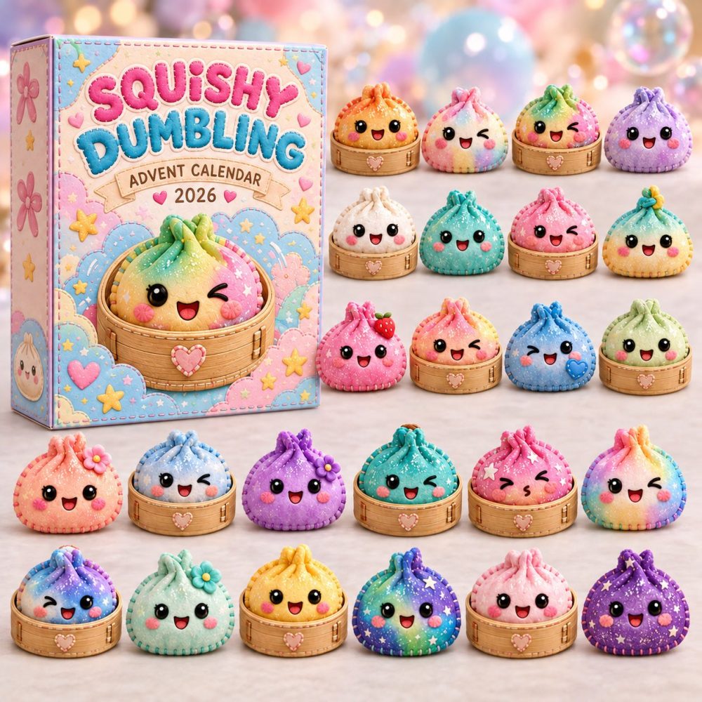 Squishy Dumpling 2026 24-Day Advent Calendar — Soft Squeeze Charms & Acrylic Keepsakes, Fun Holiday Countdown For Kids