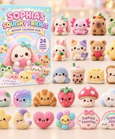 Squishy Friend Advent Calendar, 24 Cute Acrylic Charms, Adorable Soft Toy Countdown For Kids, Collectible Mini Squishies Holiday Gift 2026