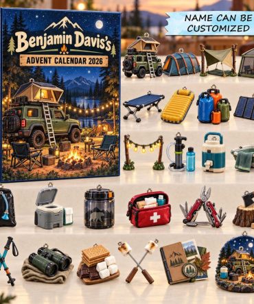 2026 Starry Night Camping Life Advent Calendar - 24-Day Outdoor Countdown With Acrylic Charms, Campfire & Stargazing-Themed Surprises