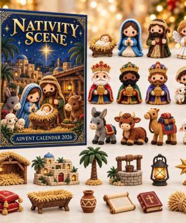 Starry Night Nativity Advent Calendar 2026 — 24-Day Christmas Countdown With Celestial Acrylic Nativity Charms & Inspirational Decor