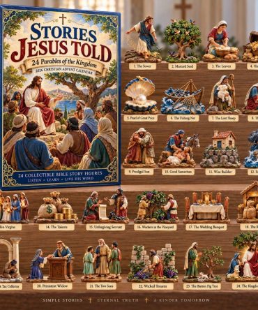 Biblical Stories Advent Calendar 2026 - 24 Illustrated Acrylic Charms Featuring Jesus' Parables For Faith-Based Gifts