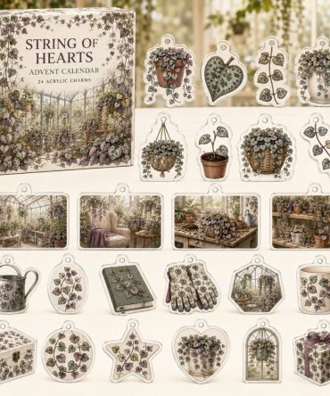 String Of Hearts 24-Day Charm Countdown — Acrylic Ceropegia Woodii Charms Set, Cute Gift For Trailing Plant Lovers