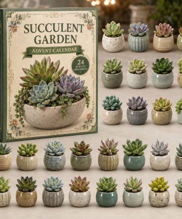 Succulent Garden Advent Calendar 2026 - 24-Day Acrylic Charm Countdown, Perfect Gift For Gardeners & Plant Moms