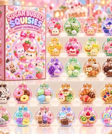 Sugar Bubble Squisies Advent Calendar, 24 Bubblegum Acrylic Charms, Colorful Squishy Countdown For Kids & Collectors, Limited Edition 2026