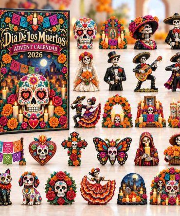 Sugar Skull Altar Día De Los Muertos Calendar 2026 — 24 Intricate Acrylic Charms For Ofrenda, Décor & Limited-Edition Countdown
